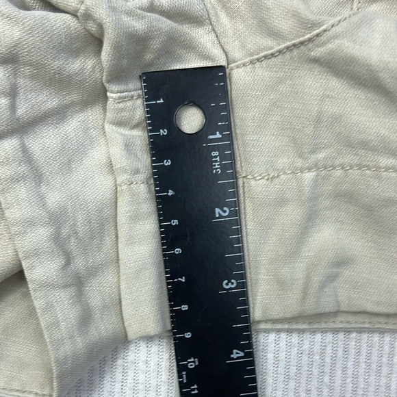 NWT Joie Linen Cotton Blend Pleated High Waist Shorts Size M Beige Pockets Y2K - Picture 12 of 16